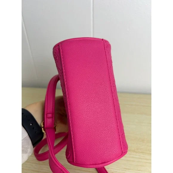 Juicy Couture Hot Pink Mini Satchel Crossbody Purse Y2K bimbocore barbie - Picture 4 of 6